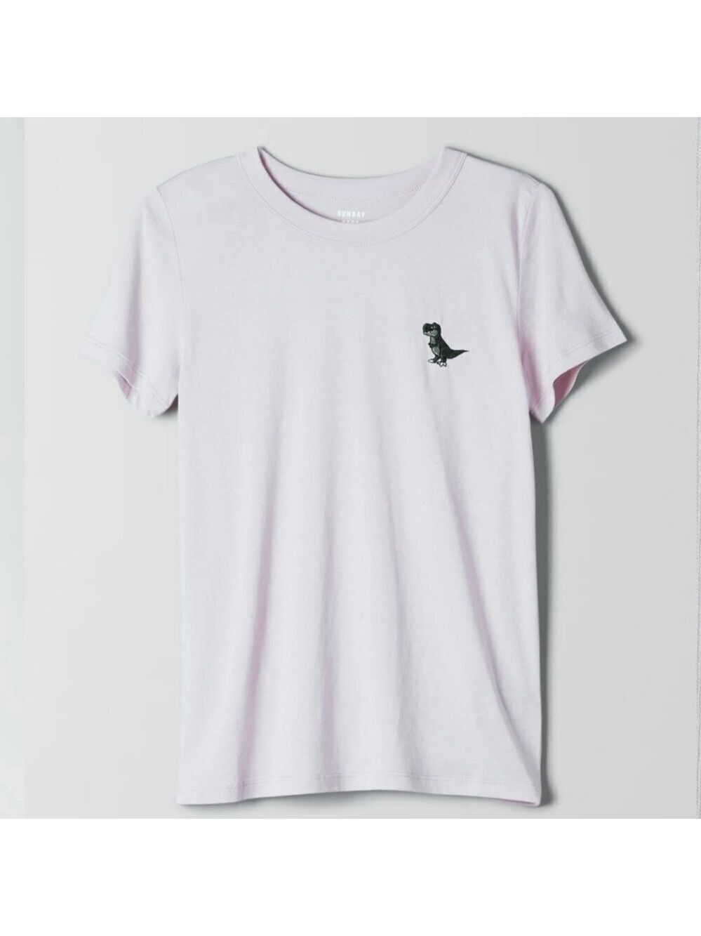* Sunday Best Candy T-Shirt in White with T-Rex Size XXS